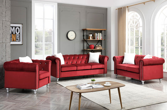 Raisa Burgundy Living Room Set (G869A)