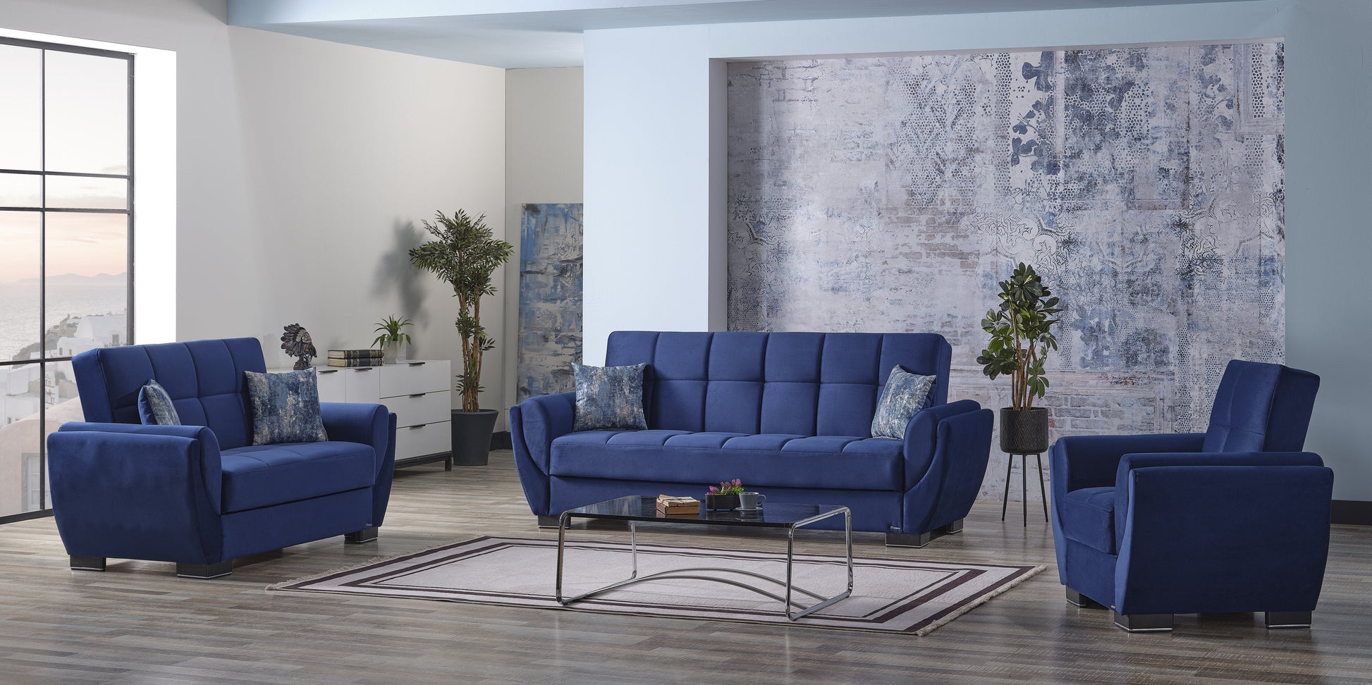 Ottomanson Air Armada Collection Convertible Sofa Bed